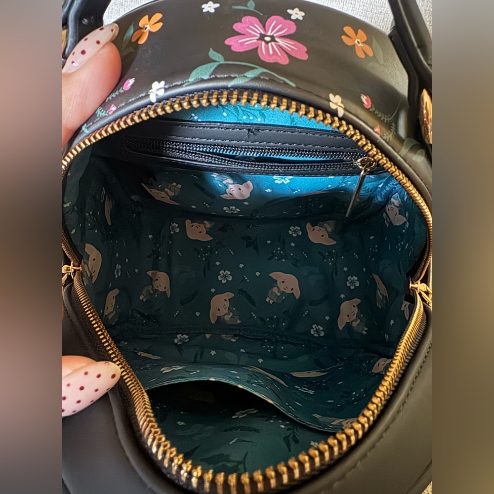 Harry Potter Backpack - Black with Colorful Floral Design - Picture 6 of 6